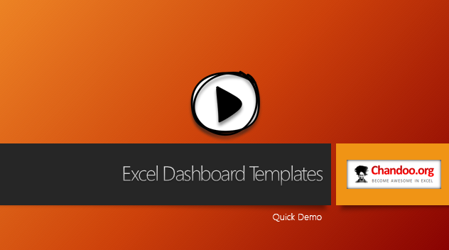 Excel Dashboard Templates - Quick demo video - Click to play