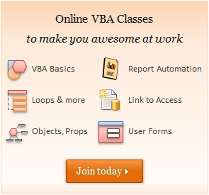 VBA & Excel Classes by Chandoo