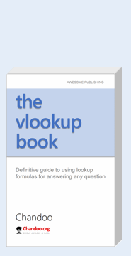 Excel Vlookup Book by Chandoo, ebook version