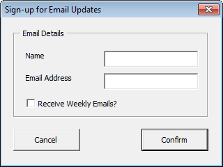 Example UserForm - Excel VBA